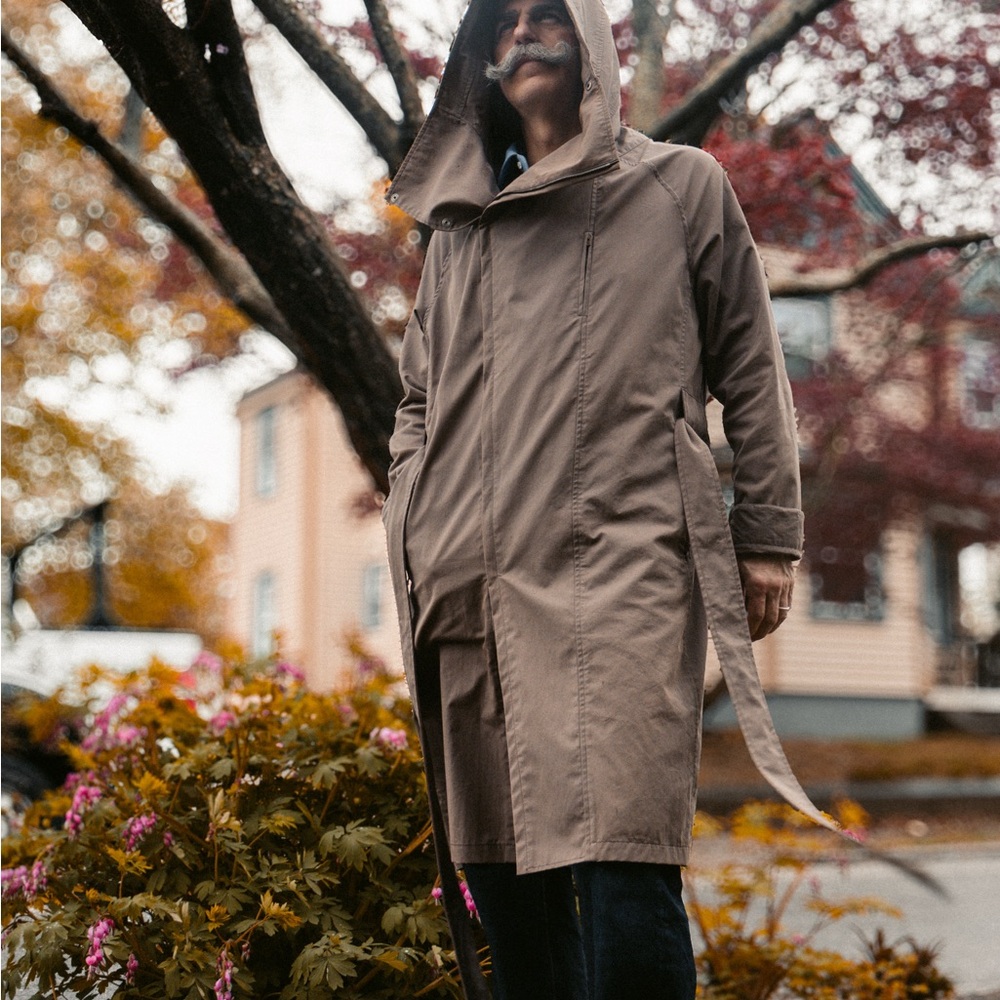 Peregrine Shell Trench Coat in Smoke - Picture 3 of 11